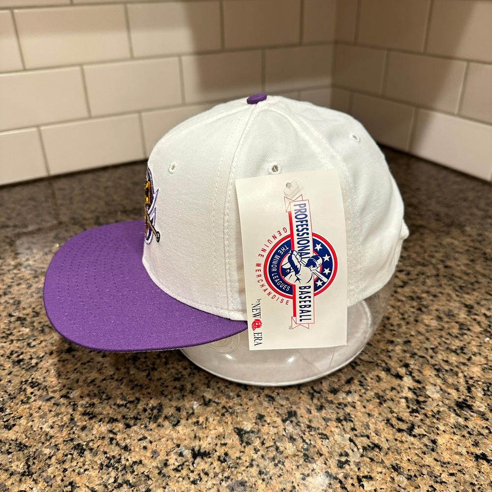 Vtg 90s Charleston RiverDogs MiLB New Era 5950 Pro Model Hat Snapback Wool - Picture 3 of 10